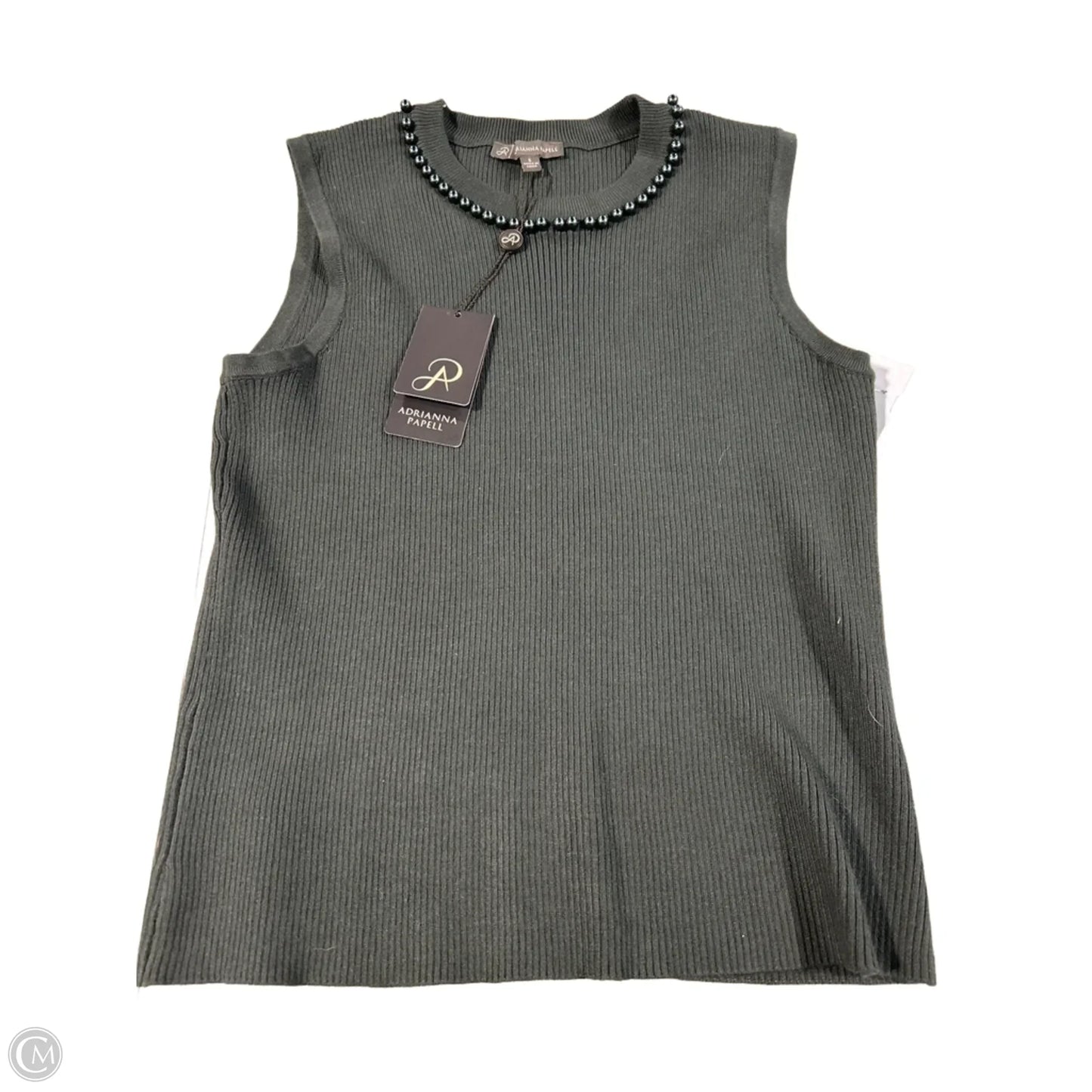 Top Sleeveless By Adrianna Papell In Green, Size: S