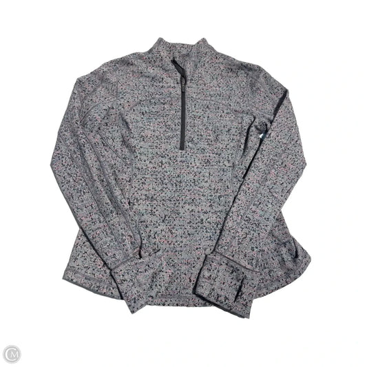 Athletic Top Long Sleeve Collar By Lululemon In Grey, Size: 8