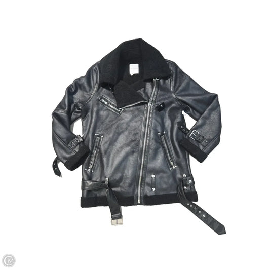 Jacket Moto By Avec Les Filles In Black, Size: L