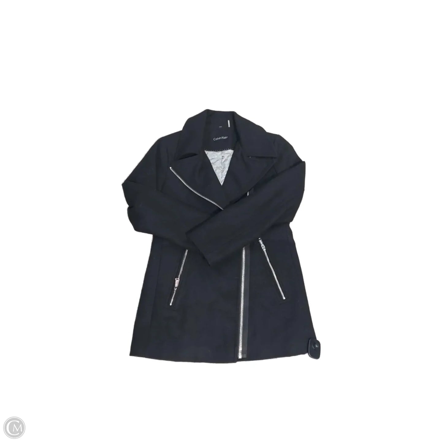 Coat Peacoat By Calvin Klein In Black, Size: L