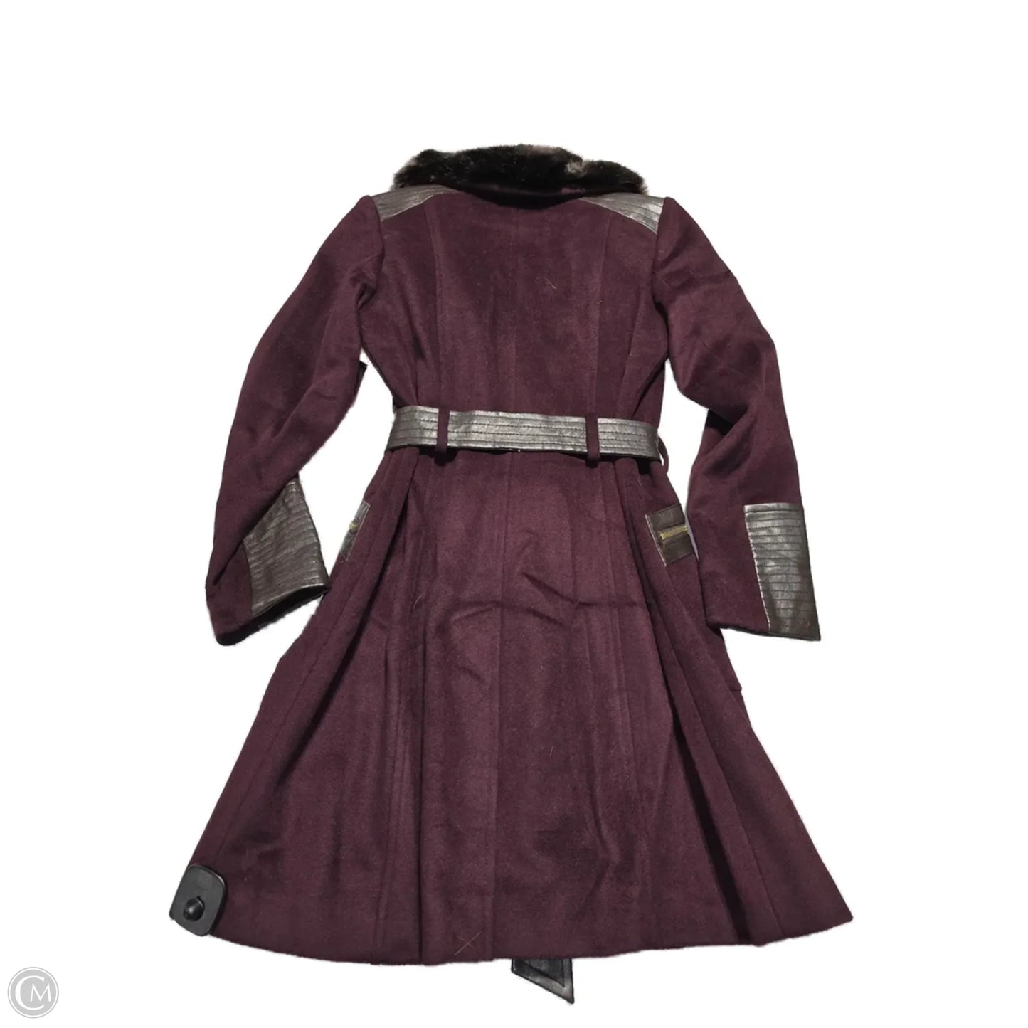 Coat Peacoat By Via Spiga In Purple, Size: S