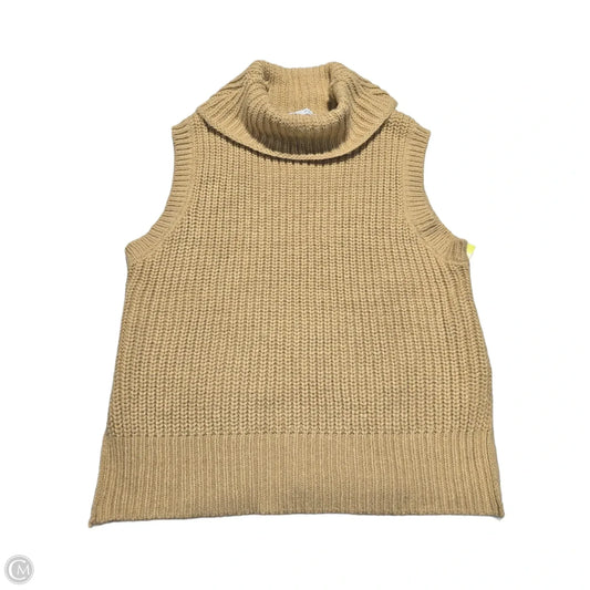 Sweater Short Sleeve By Zara In Tan, Size: S