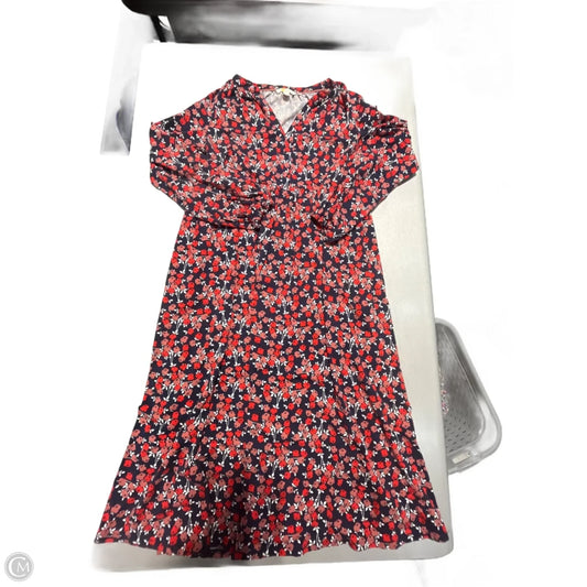 Dress Casual Midi By Boden In Floral Print, Size: M