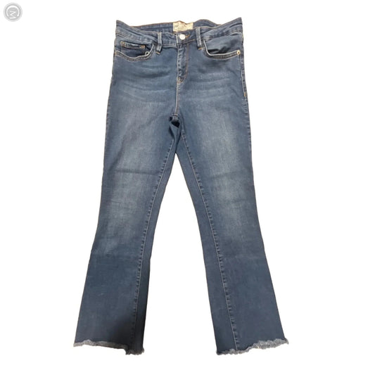 Jeans Straight By Free People In Blue Denim, Size: 8