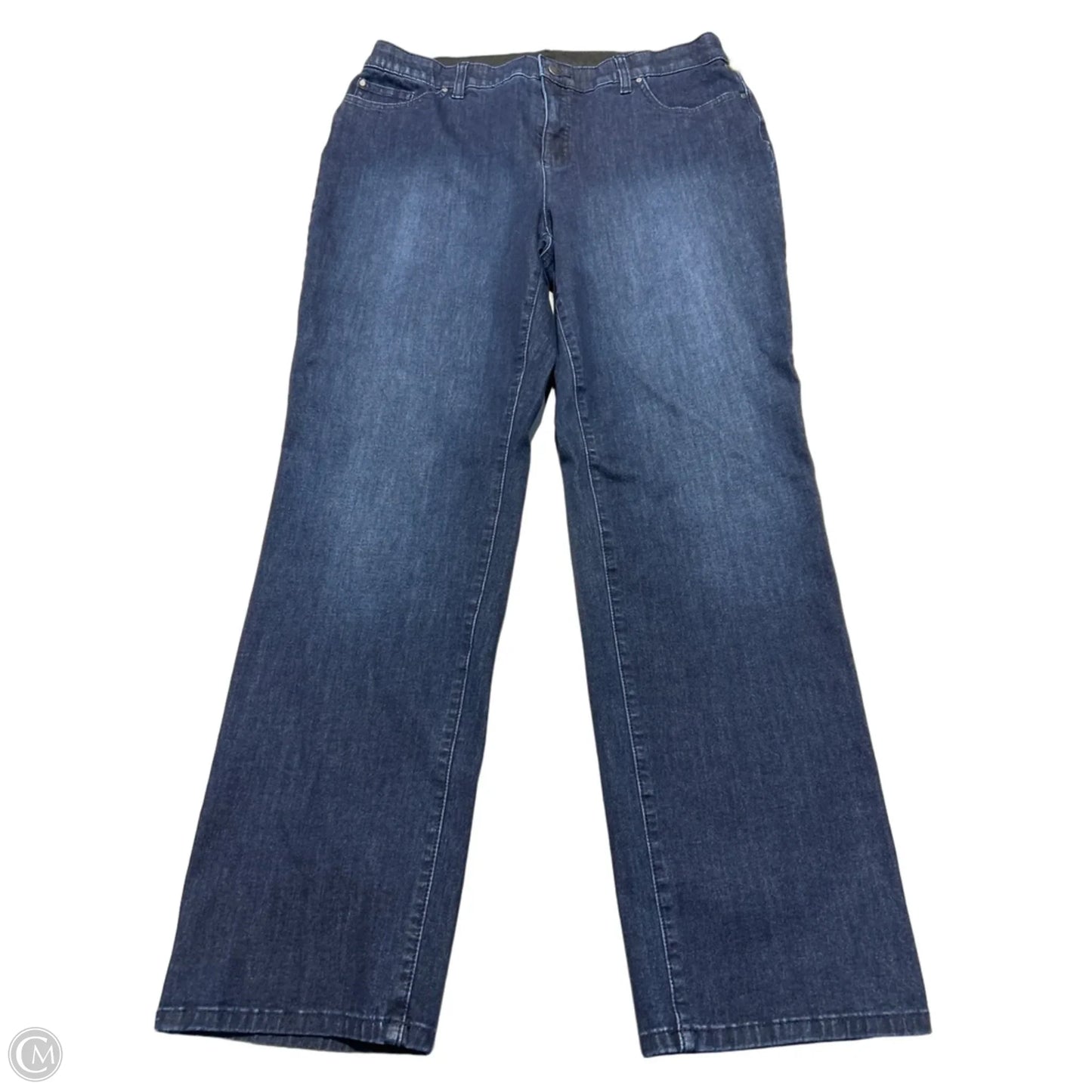 Jeans Straight By Chicos In Blue Denim, Size: 16