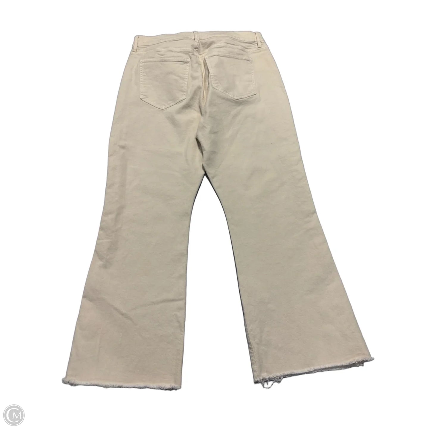 Pants Cropped By Ann Taylor In Cream Denim, Size: 12p