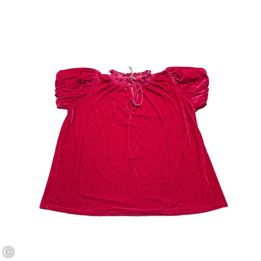 Top Short Sleeve By Entro In Pink, Size: Xl