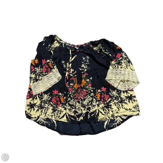Top Short Sleeve By Cmc In Floral Print, Size: 2x