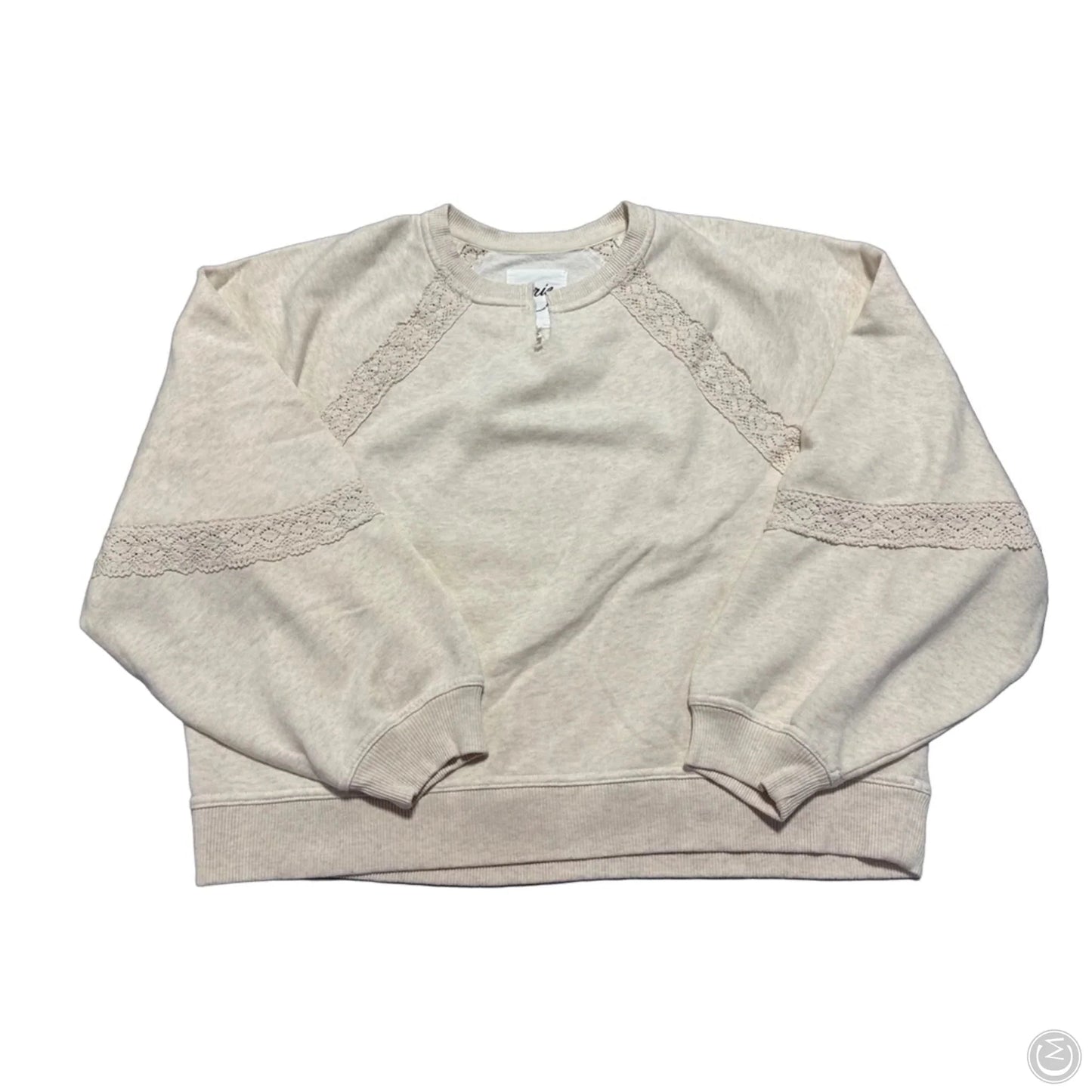 Sweatshirt Crewneck By Aerie In Cream, Size: M