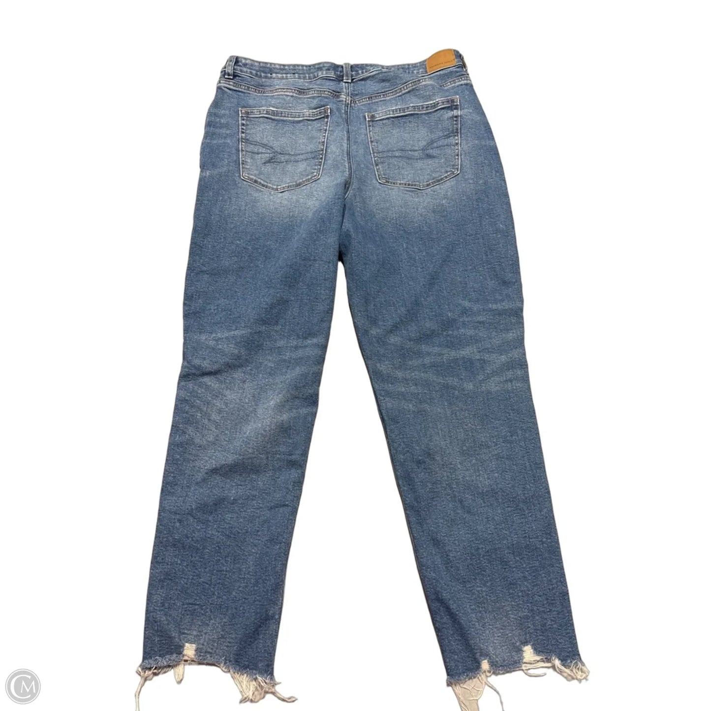 Jeans Straight By American Eagle In Blue Denim, Size: 16