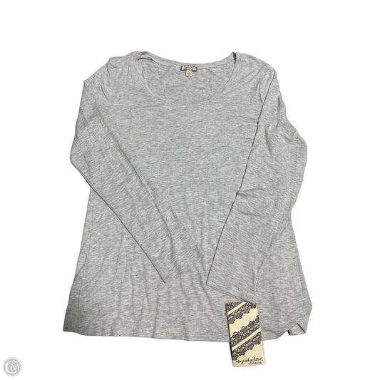 Top Long Sleeve Basic By Eyeshadow In Grey, Size: L