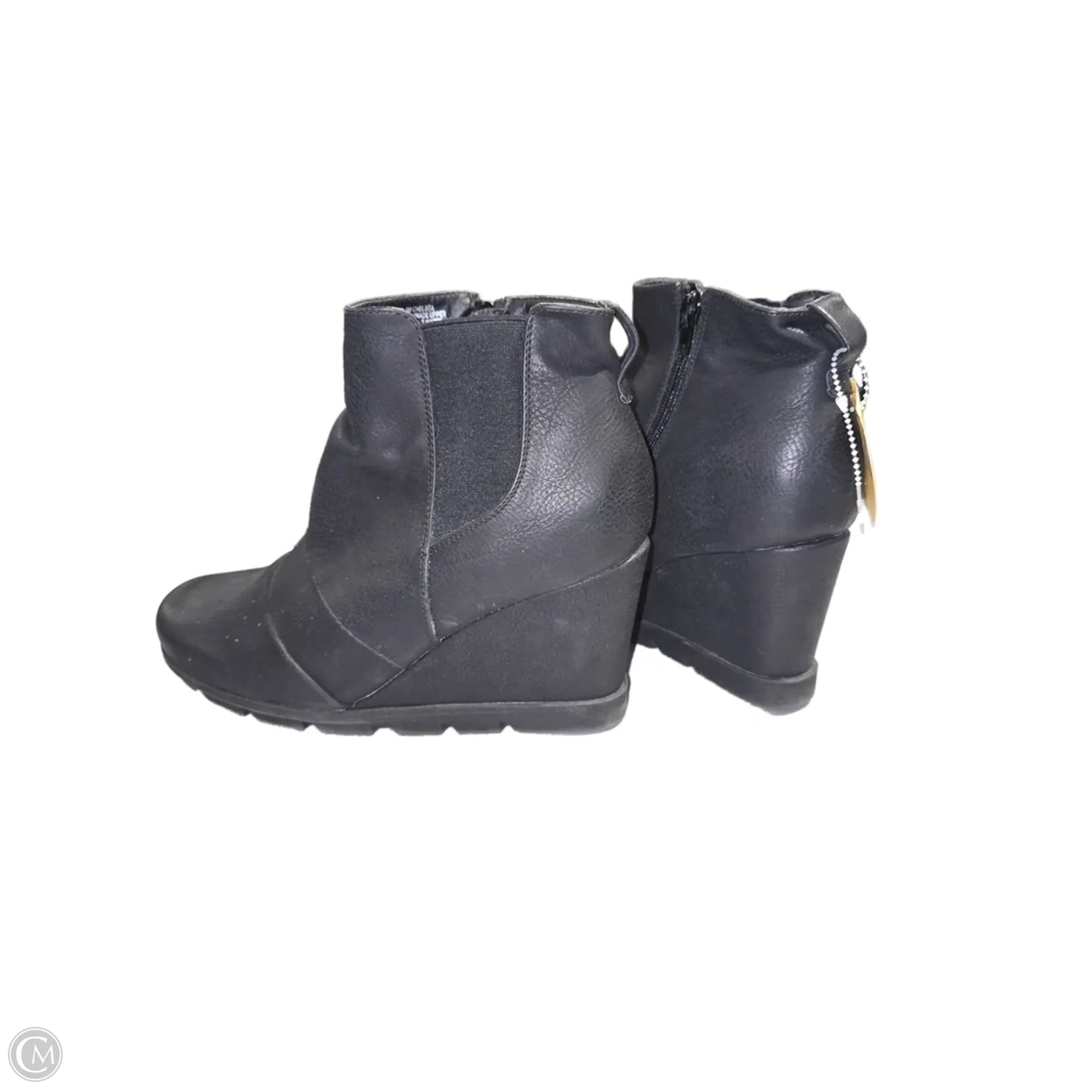 Boots Ankle Heels By Vintage In Black, Size: 9.5