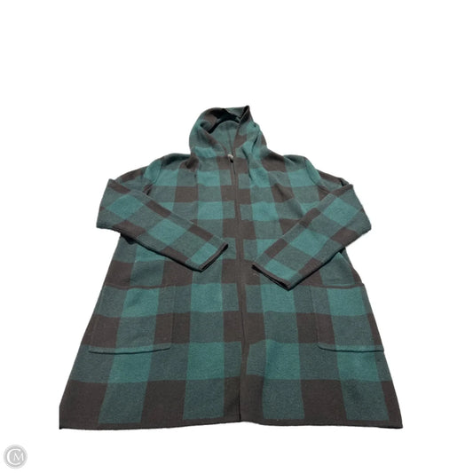 Cardigan By Adrienne Vittadini In Black & Green, Size: L