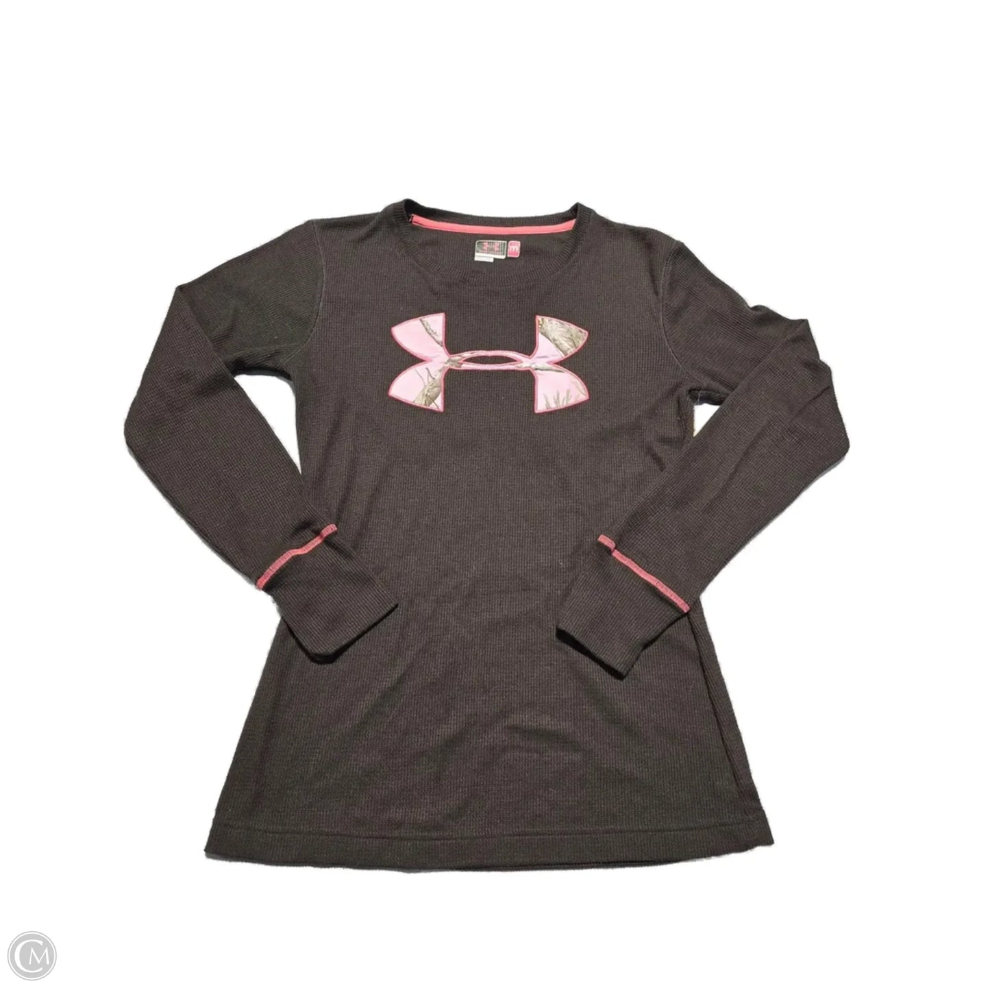 Top Long Sleeve By Under Armour In Brown, Size: M