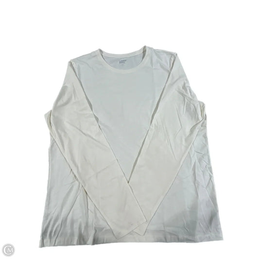 Top Short Sleeve Basic By Lands End In Cream, Size: Xl
