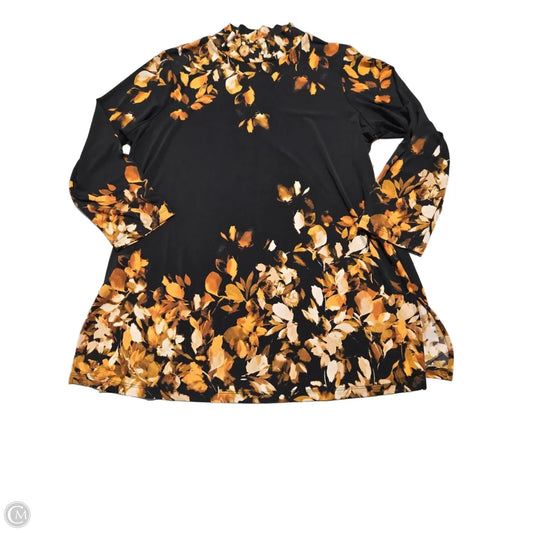 Top Long Sleeve By Susan Graver In Floral Print, Size: L