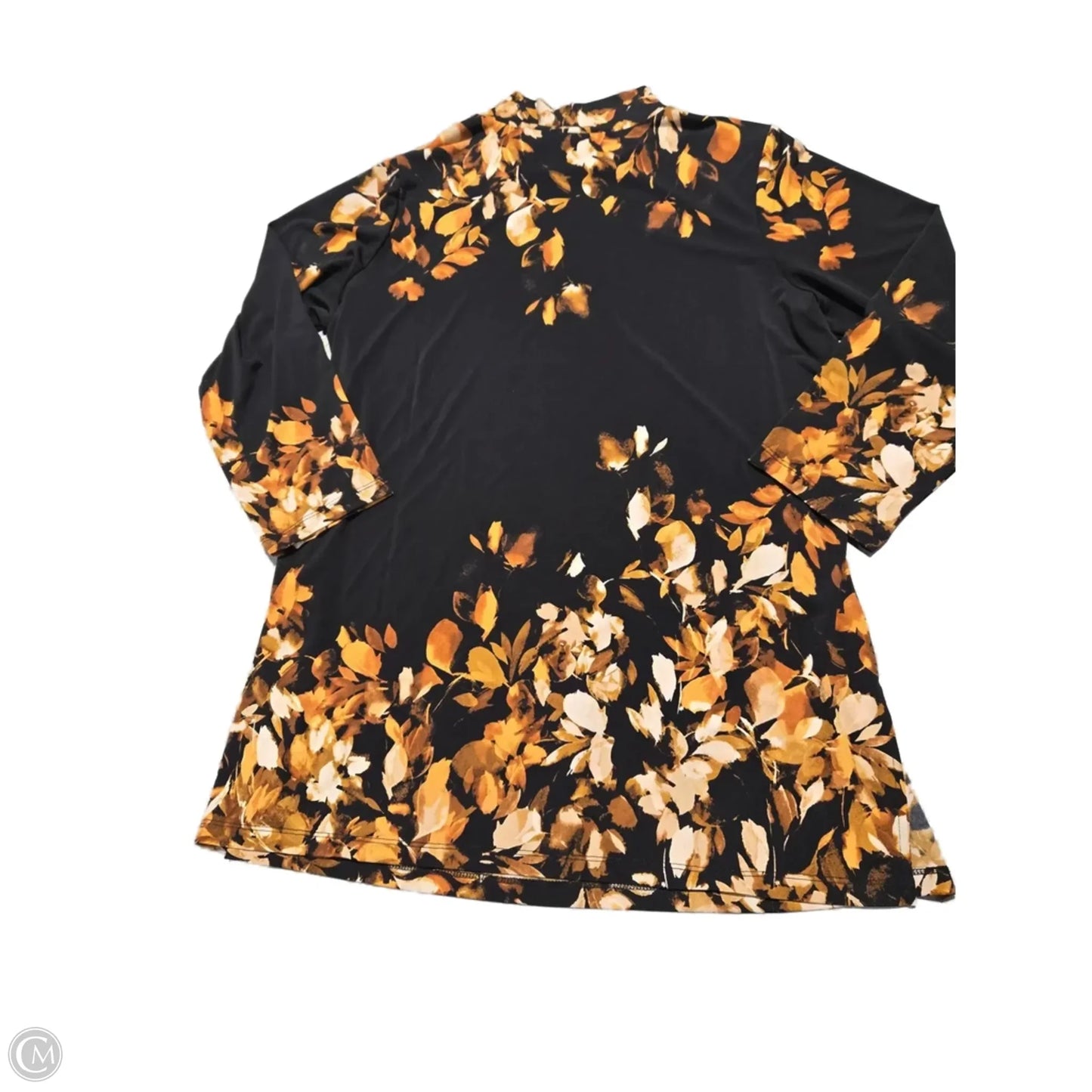 Top Long Sleeve By Susan Graver In Floral Print, Size: L