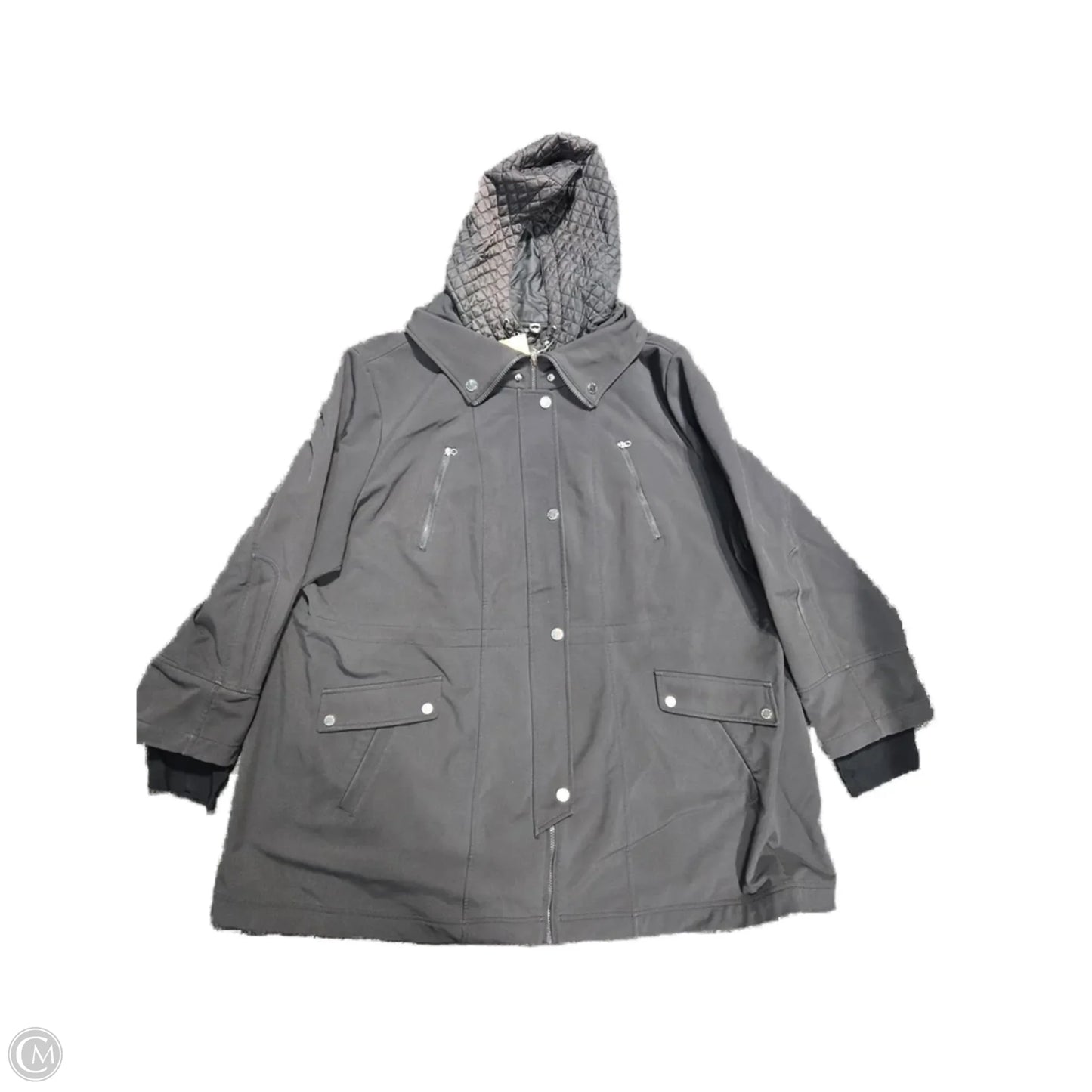 Coat Trench Coat By Nautica In Grey, Size: 4x