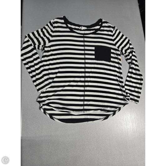 Top Long Sleeve By Tribal In Black, Size: M