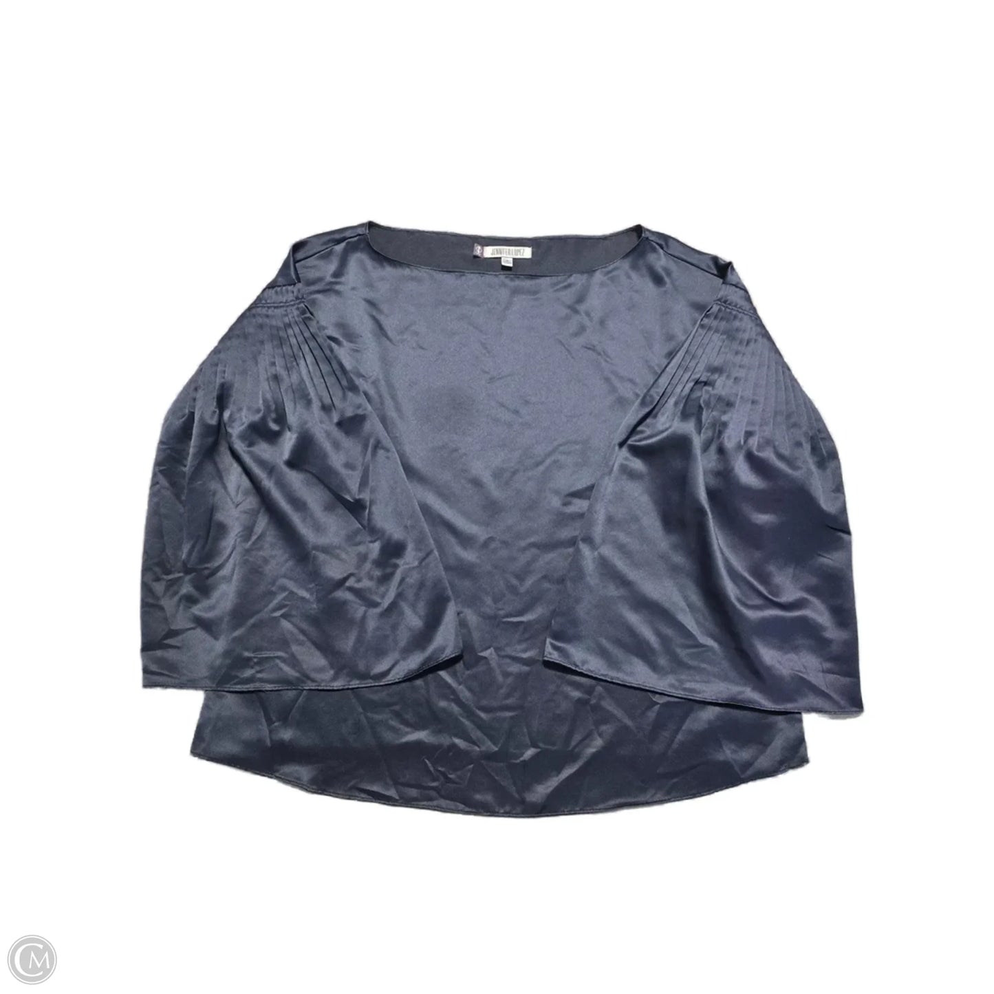 Blouse 3/4 Sleeve By Jennifer Lopez In Navy, Size: M