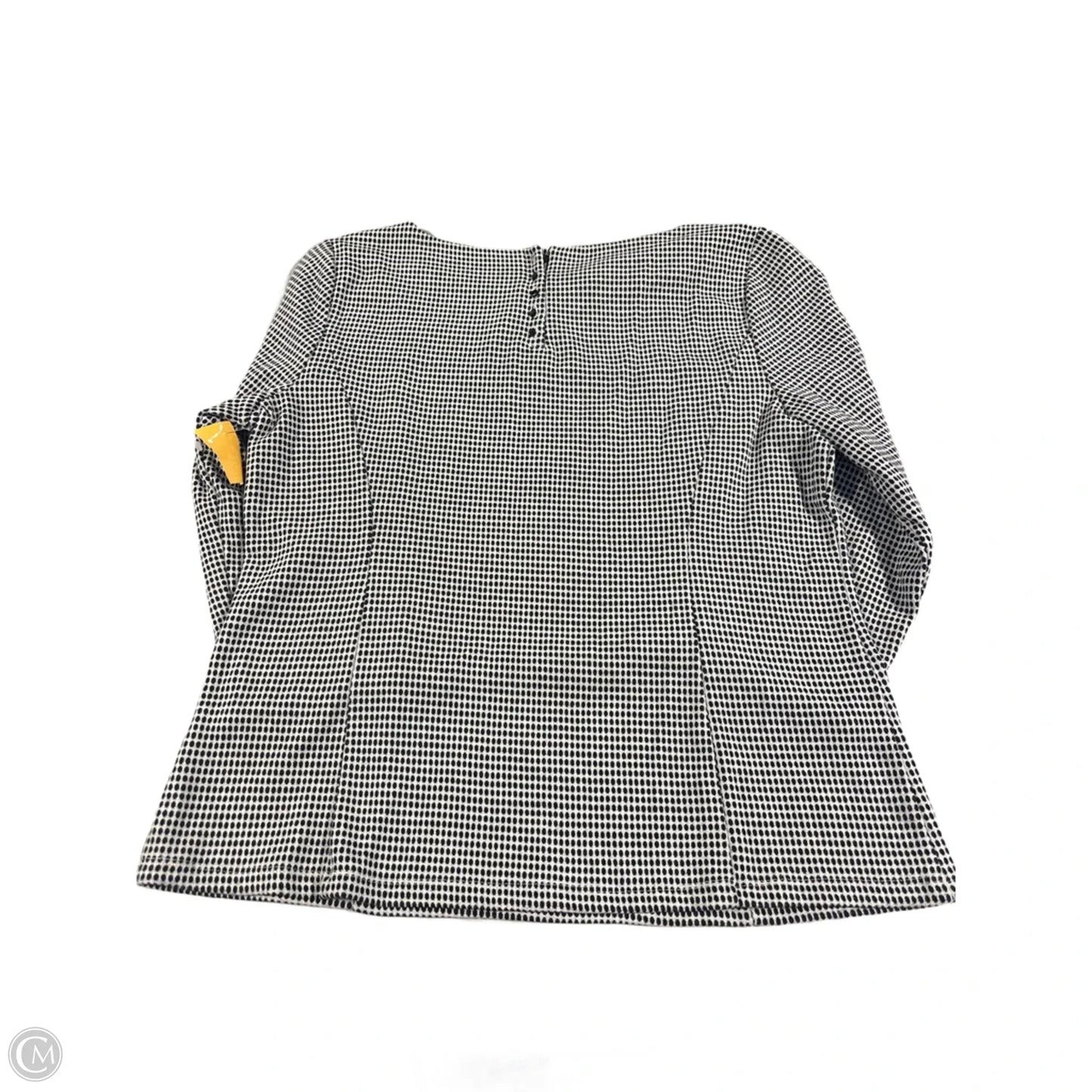 Blouse 3/4 Sleeve By Talbots In Black & White, Size: L