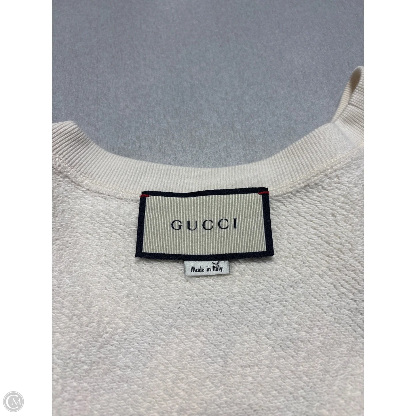 Sweatshirt Luxury Designer By Gucci In Cream, Size: Xxl