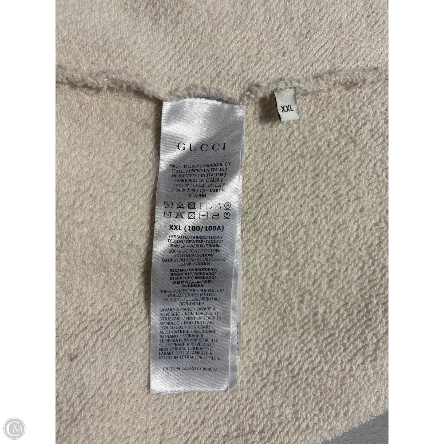 Sweatshirt Luxury Designer By Gucci In Cream, Size: Xxl