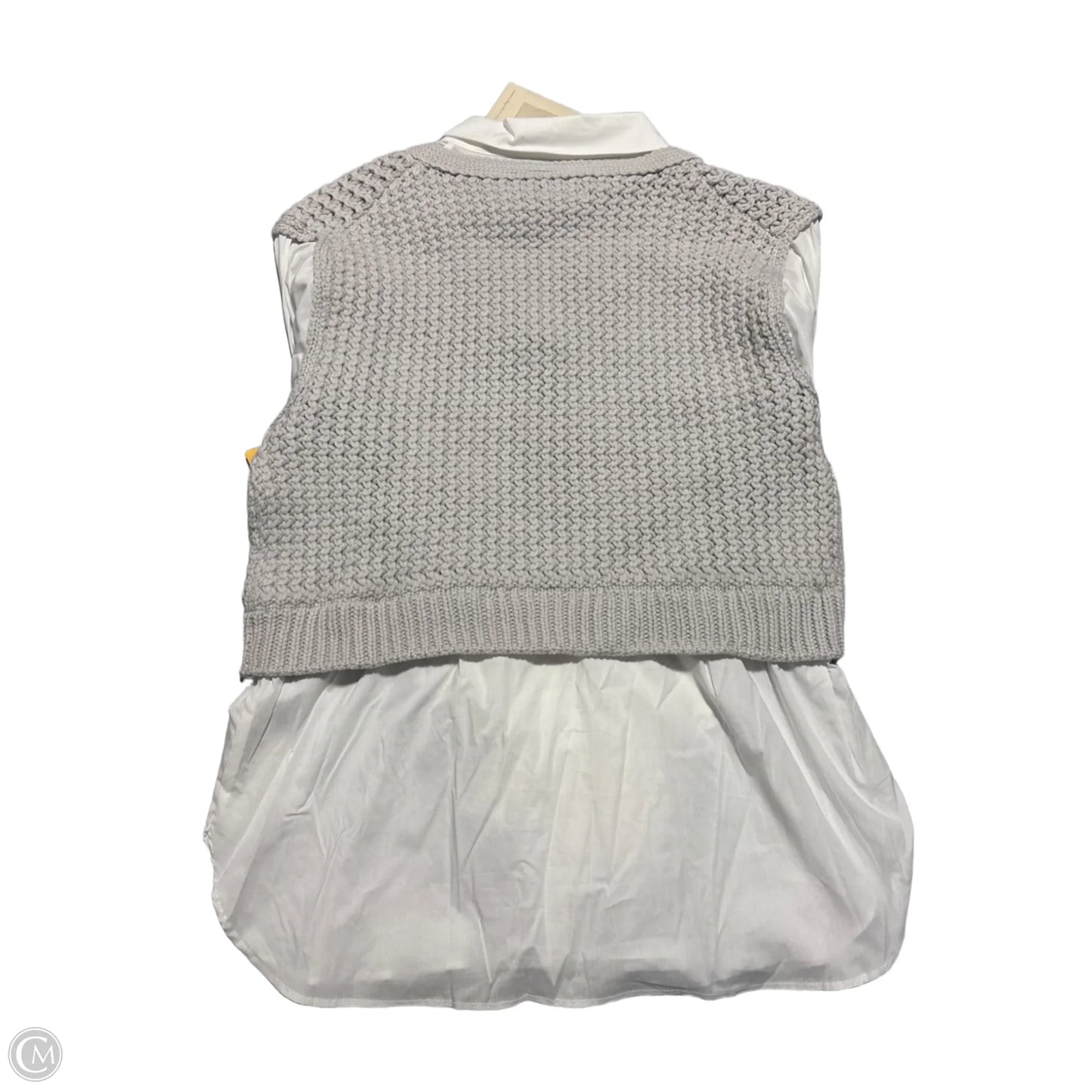 Vest Sweater By Elan In Grey, Size: M
