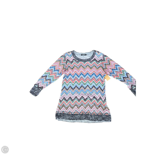 Blouse Long Sleeve By David Cline In Multi-colored, Size: M