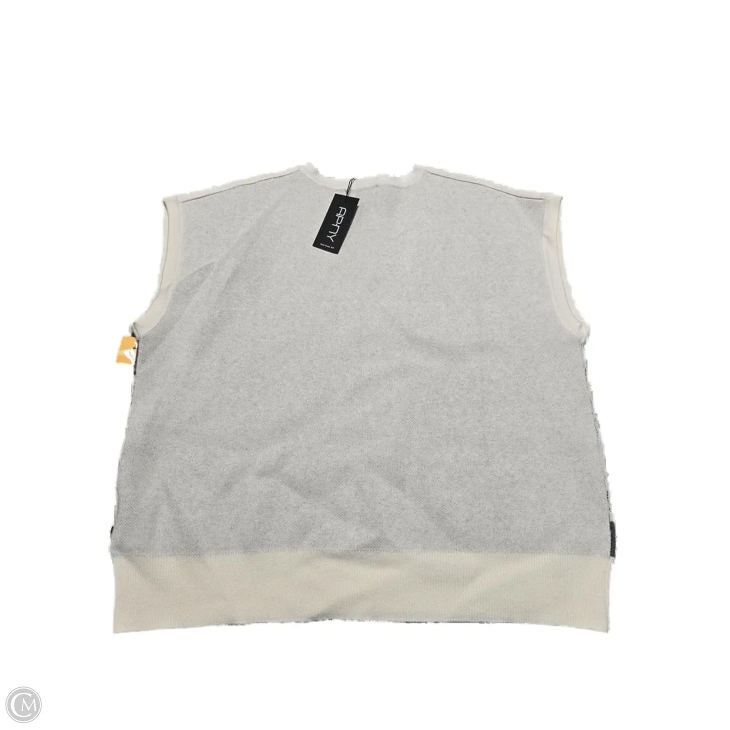 Vest Sweater By Ap Sport In Black & White, Size: L