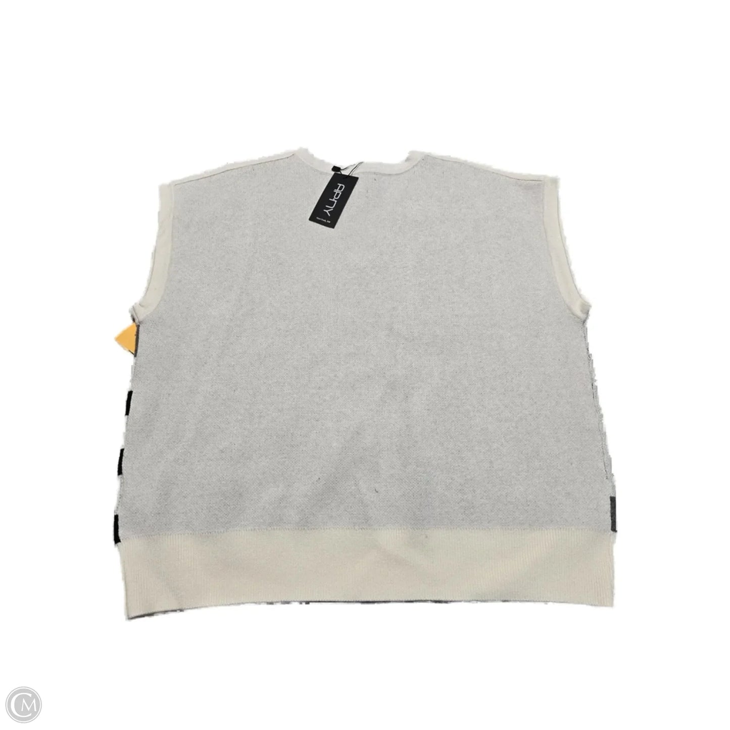 Vest Sweater By Ap Sport In Black & White, Size: L