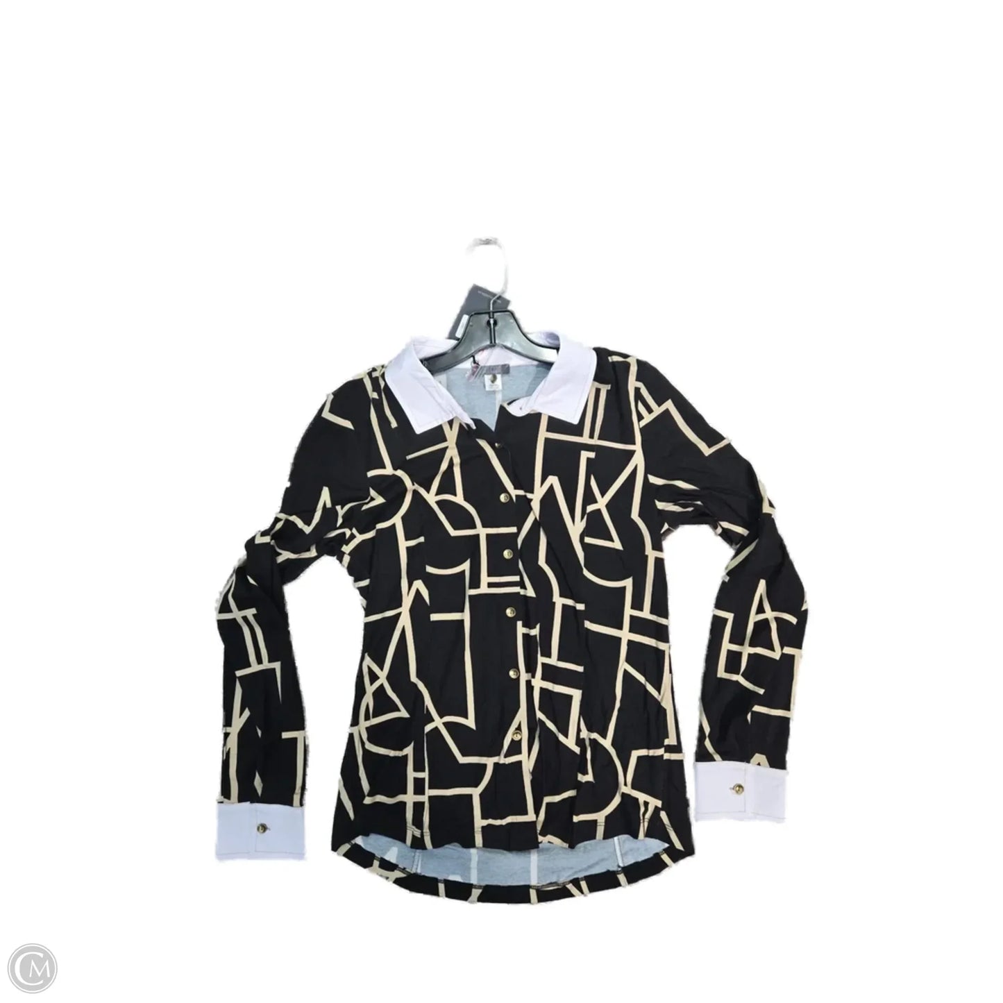 Blouse Long Sleeve By Cma In Black & Tan, Size: M