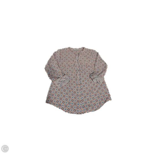 Blouse Long Sleeve By Notations In Geometric Pattern, Size: S