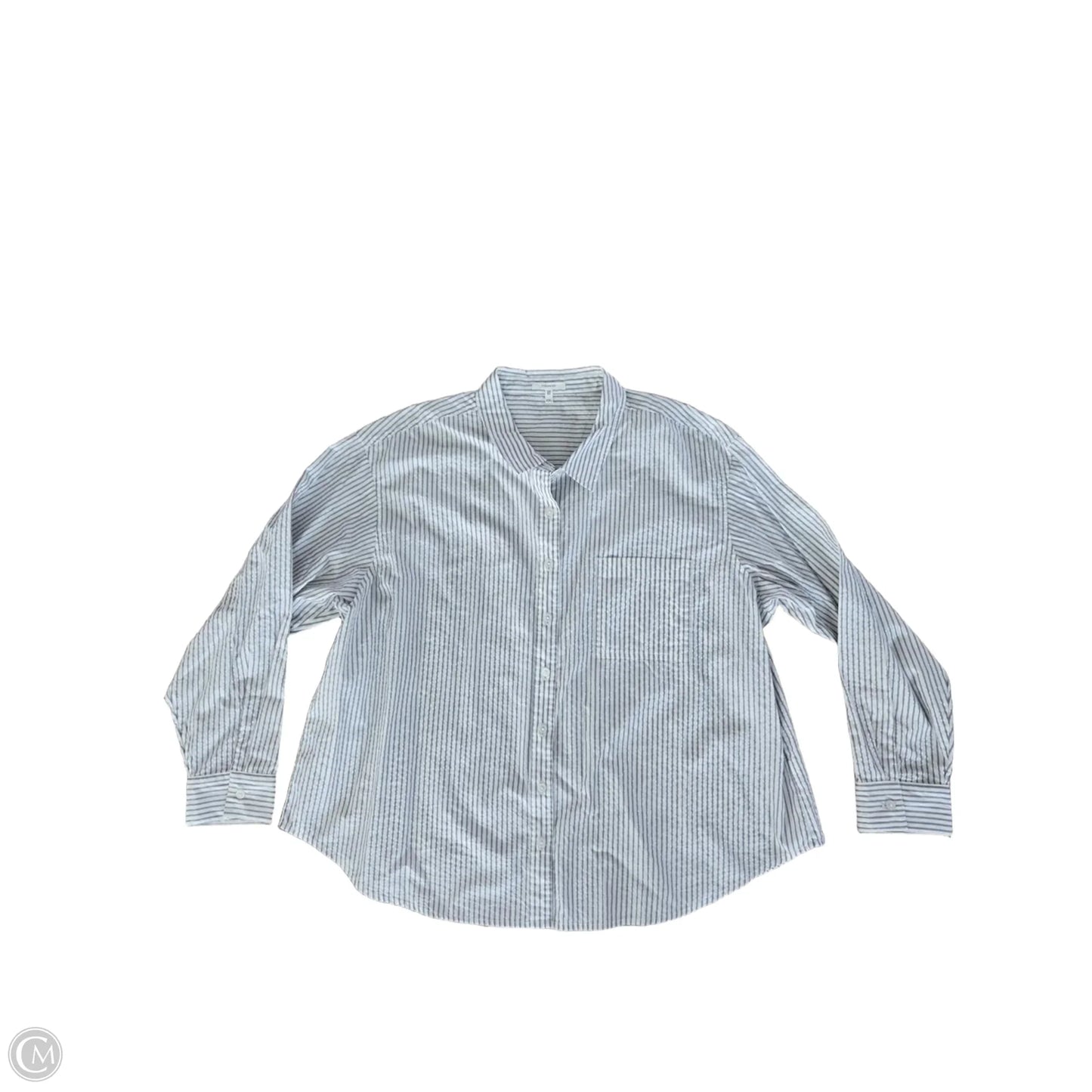 Blouse Long Sleeve By Maurices In Striped Pattern, Size: Xxl