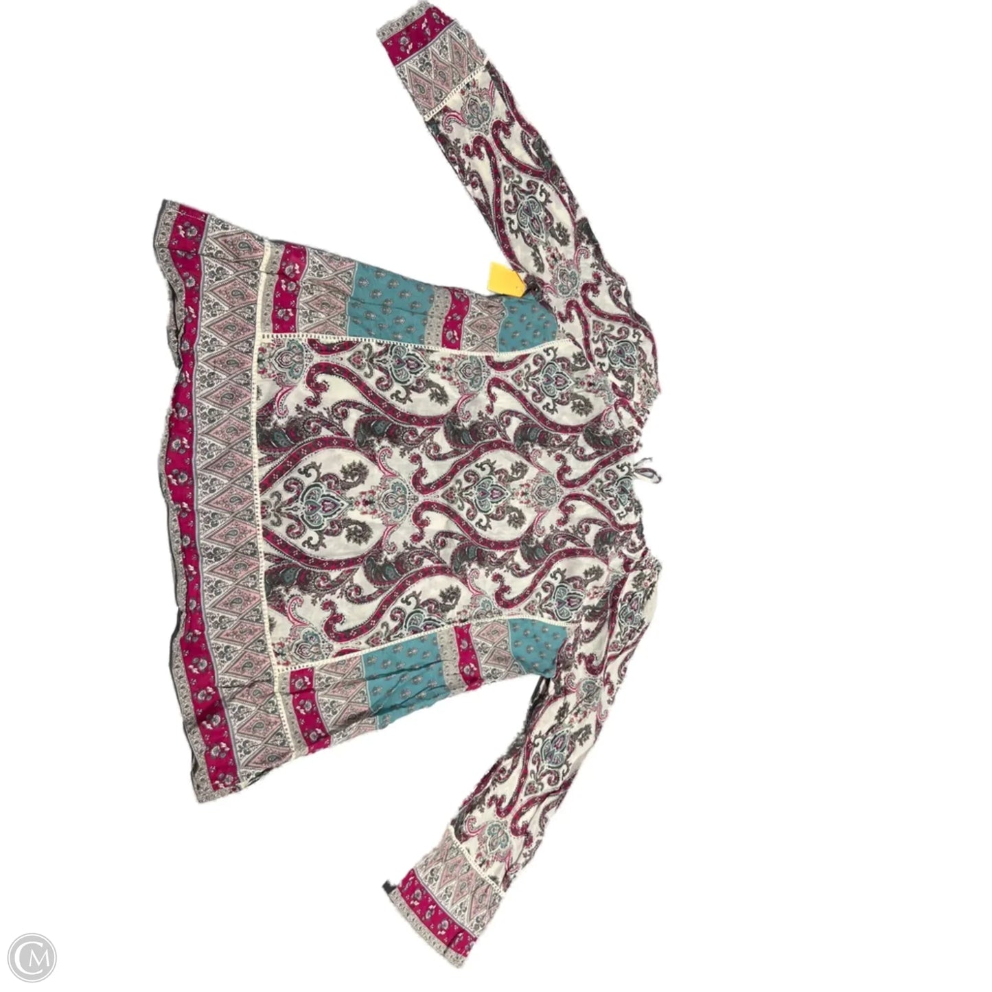 Blouse Long Sleeve By Lucky Brand In Paisley Print, Size: M
