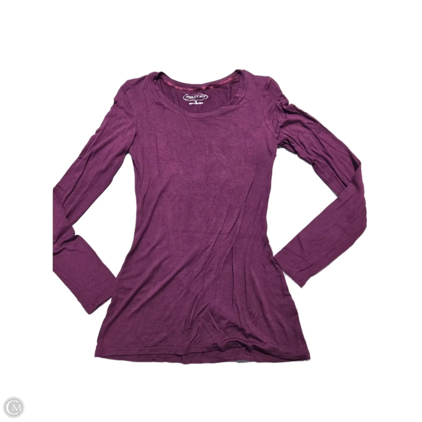 Top Long Sleeve Basic By Maurices In White, Size: S