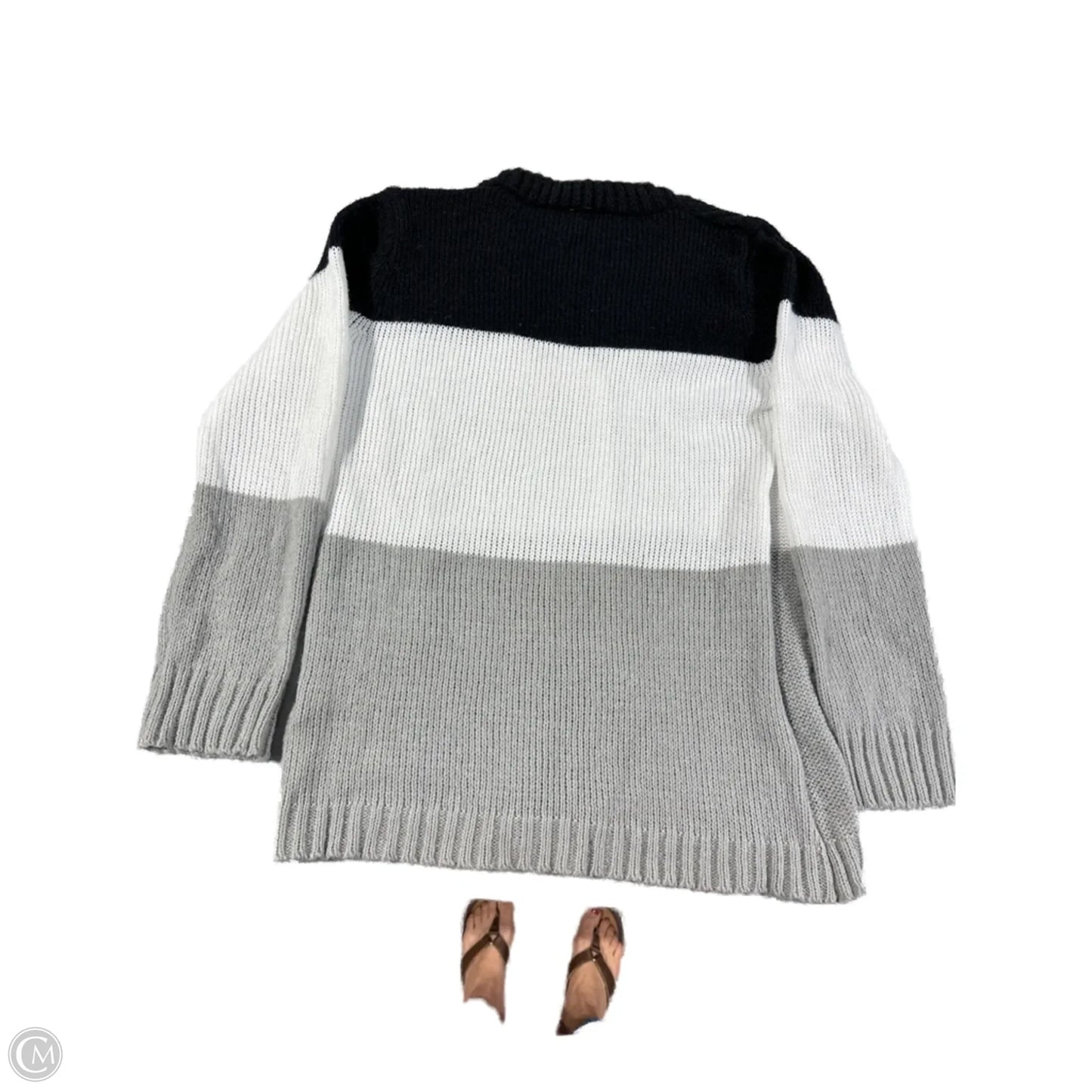 Sweater By Shein In Black & Grey, Size: L