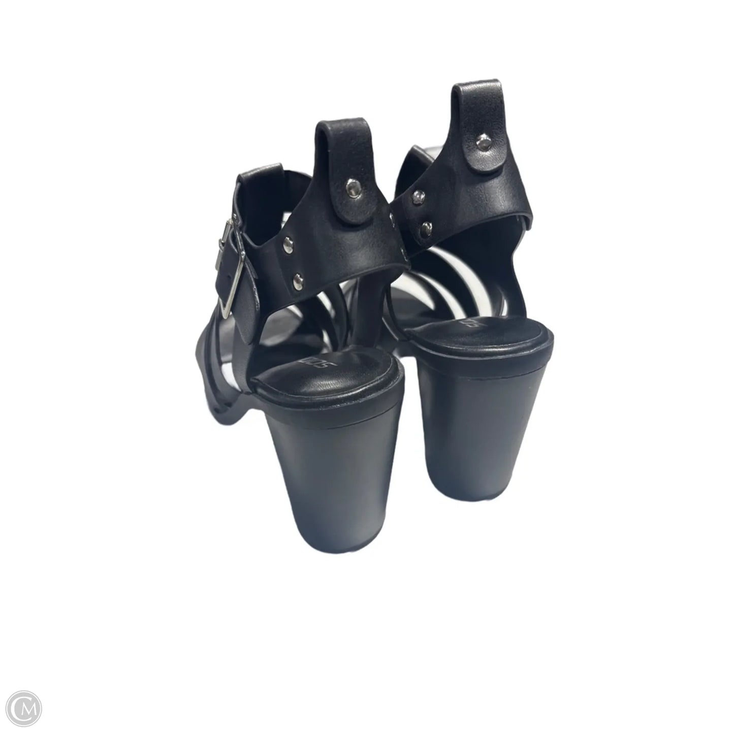 Sandals Heels Block By Soda In Black, Size: 7