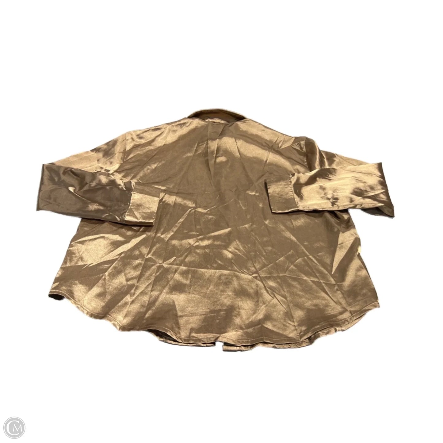 Blouse Long Sleeve By H&m In Brown, Size: M