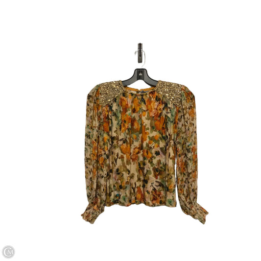 Blouse Long Sleeve By Bl-nk In Multi-colored, Size: Xs