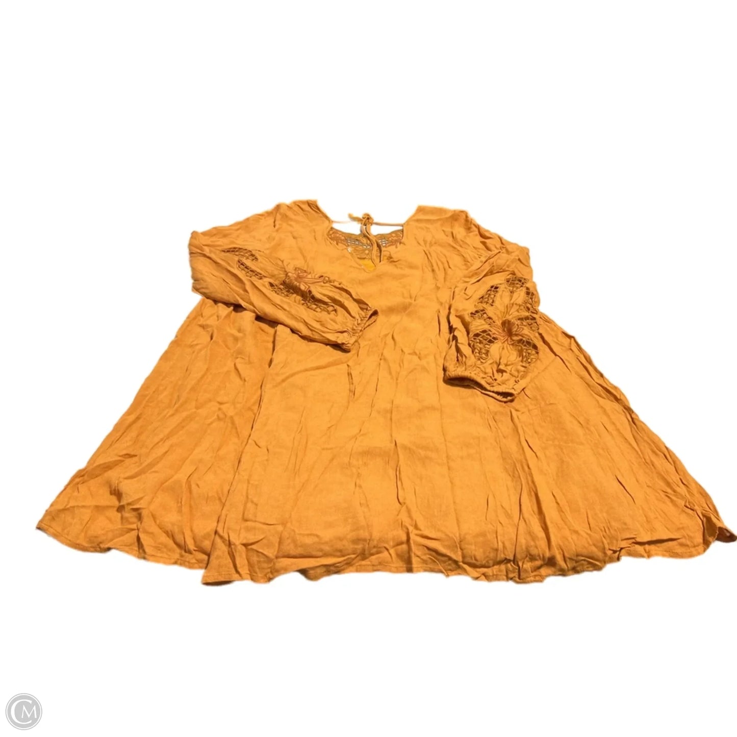 Blouse Long Sleeve By Umgee In Orange, Size: L