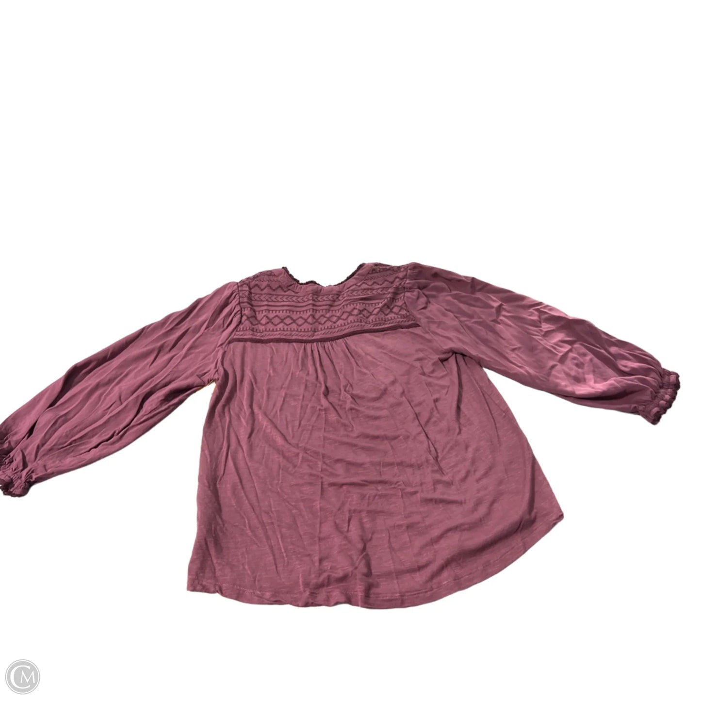 Blouse Short Sleeve By Democracy In Purple, Size: M