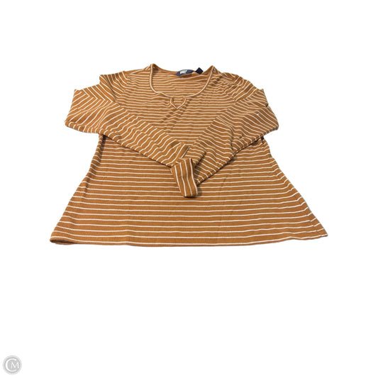 Top Long Sleeve By Lands End In Brown, Size: M