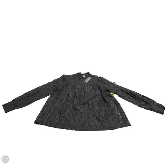 Top Long Sleeve By Cable And Gauge In Black, Size: L