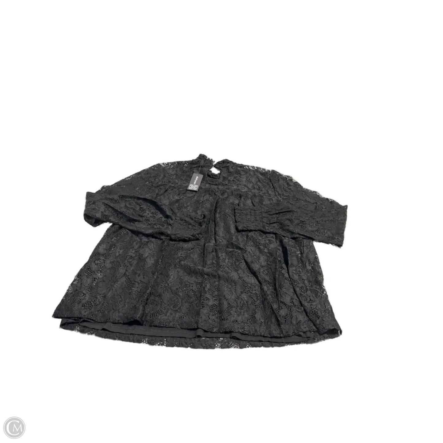 Top Long Sleeve By Cable And Gauge In Black, Size: L