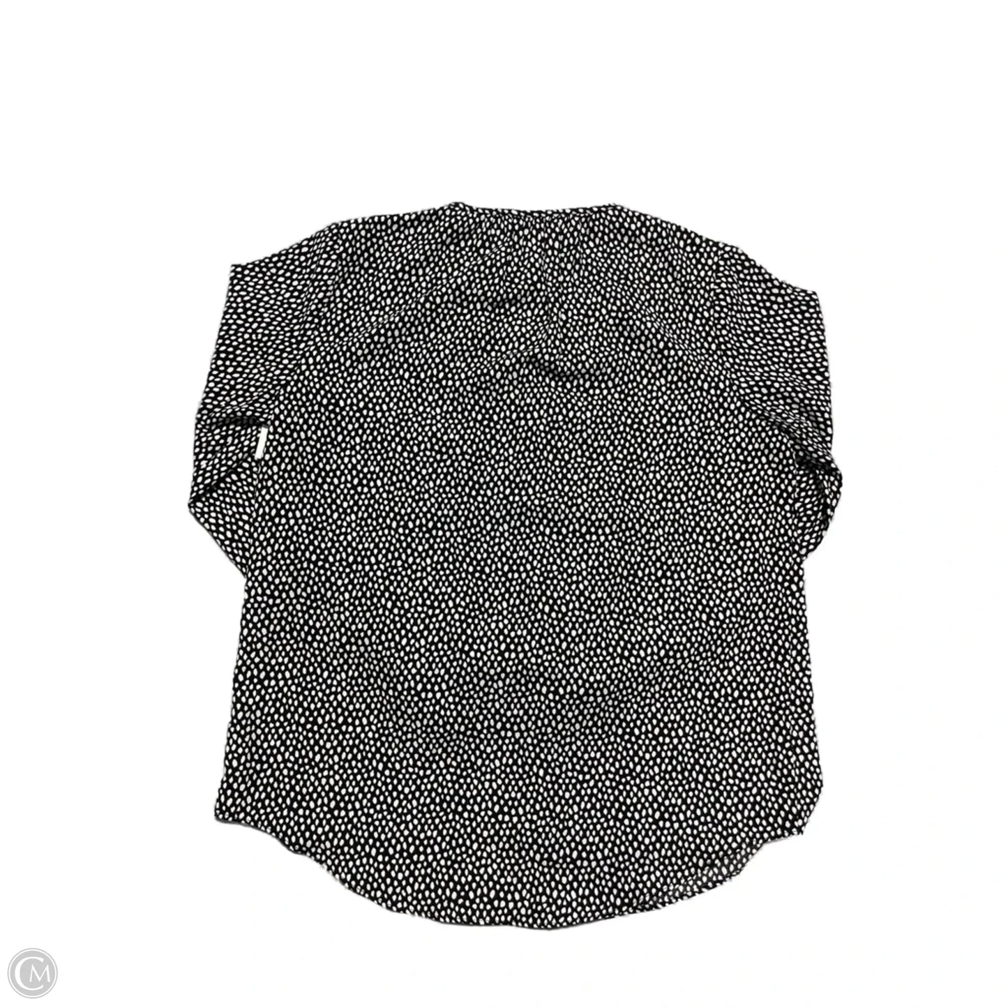 Blouse Long Sleeve By Nine West In Polkadot Pattern, Size: M