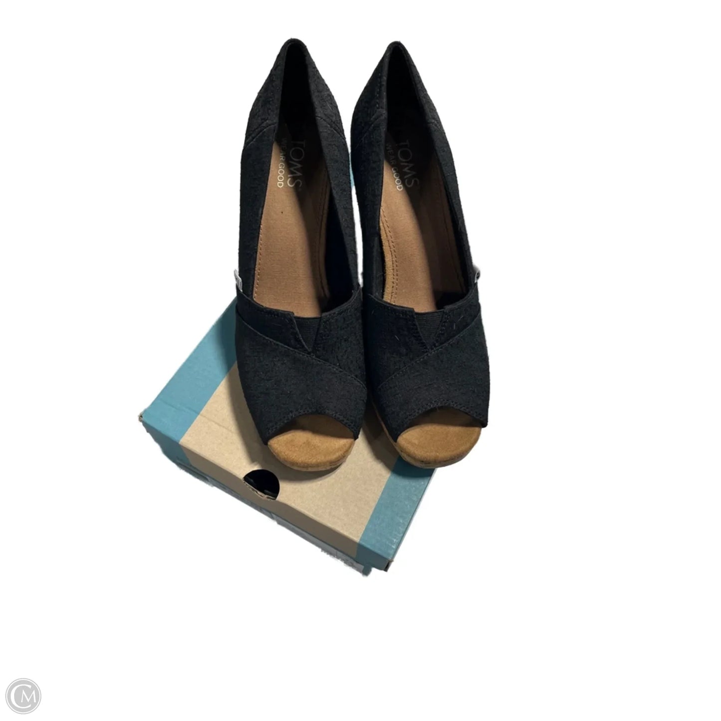 Shoes Heels Wedge By Toms In Black, Size: 7.5