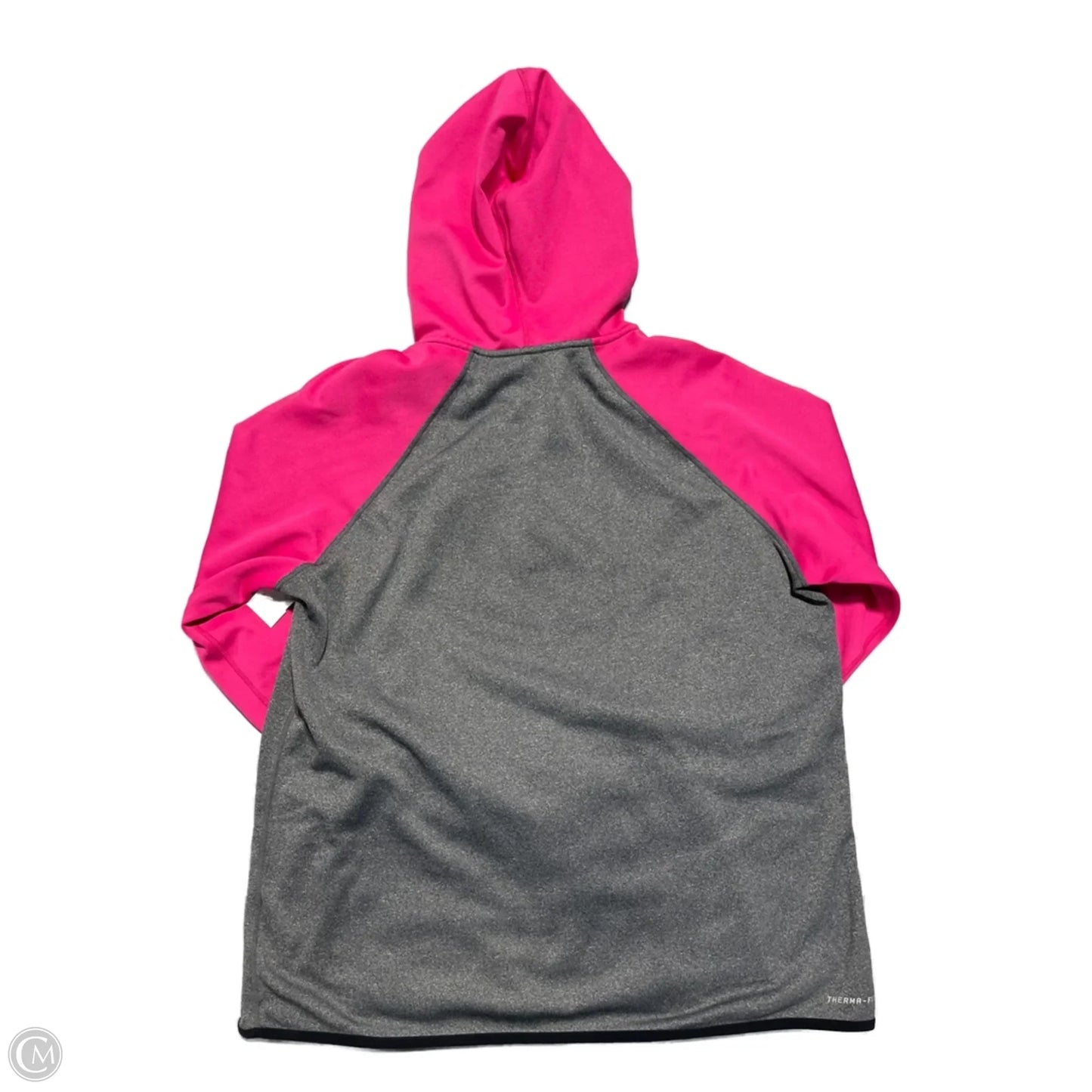 Sweatshirt Hoodie By Nike In Grey & Pink, Size: Xl
