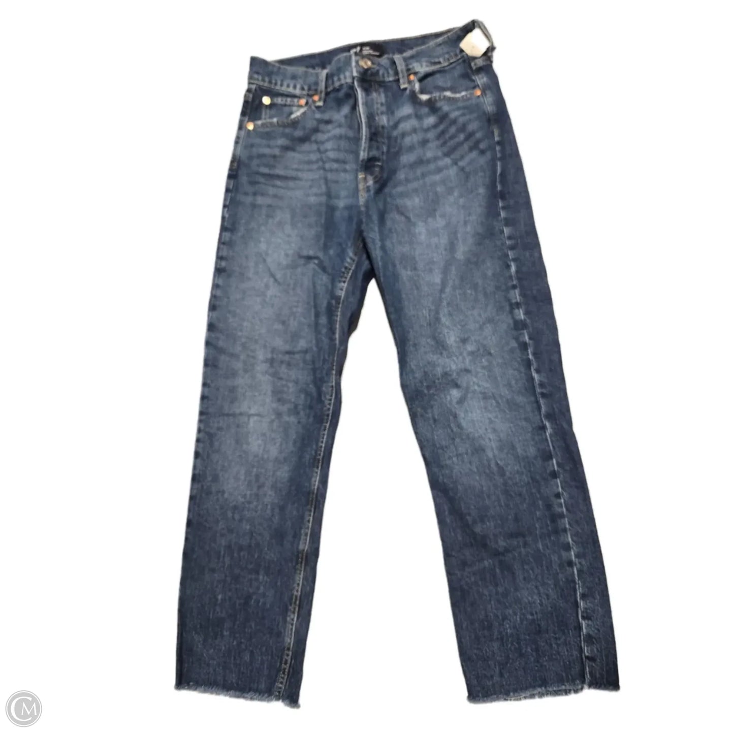 Jeans Straight By Gap In Blue Denim, Size: 10