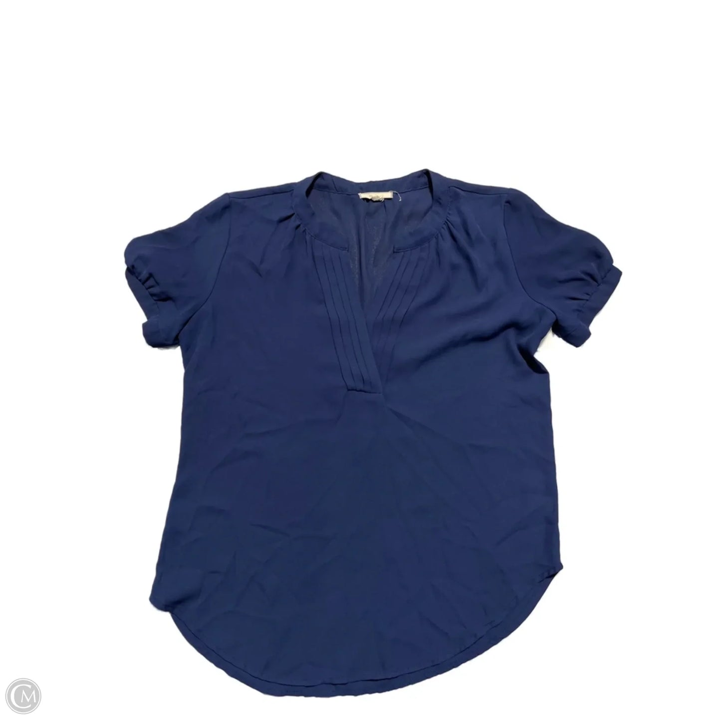 Blouse Short Sleeve By Pleione In Navy, Size: S